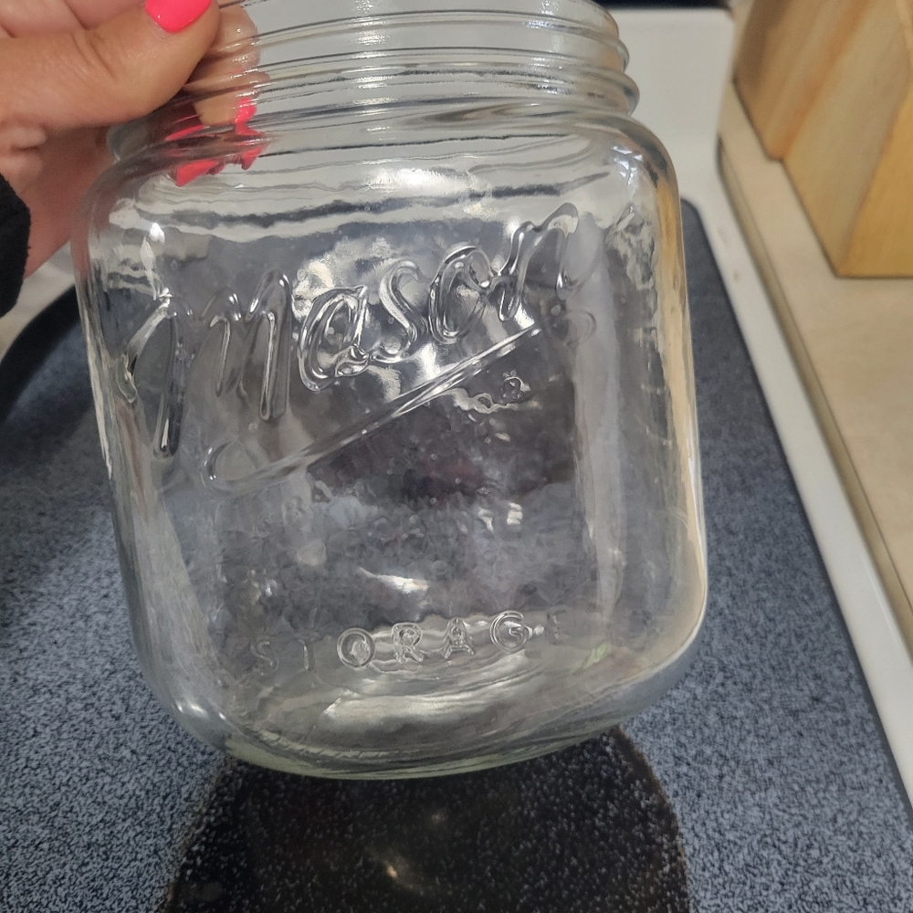 Large Mason jar utensil holder